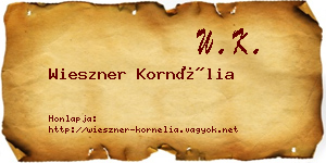 Wieszner Kornélia névjegykártya